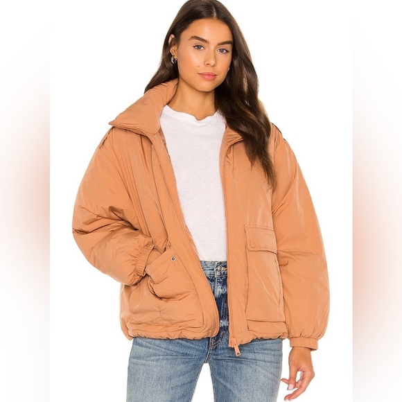 FREE PEOPLE Free People Duvet Bomber Jacket in Doe Size L - Picture 5 of 8